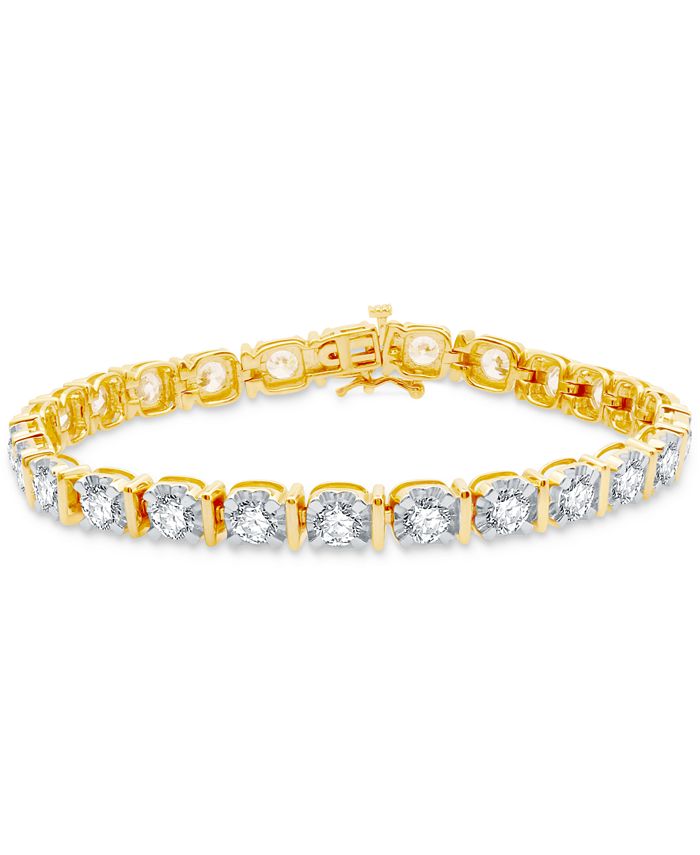 Macy's Diamond Tennis Bracelet (8 ct. t.w.) in 10k Gold Macy's
