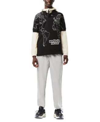 Lacoste - Men's Short-Sleeve World Map Graphic Polo