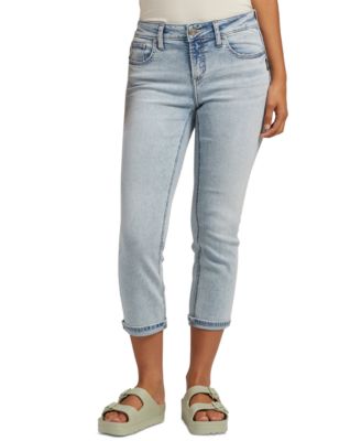 Silver Jeans Co. Women's Elyse Mid Rise Capri, Light Wash Epx196, 25W x 23L : Buy Online at Best Price in KSA - Souq is now