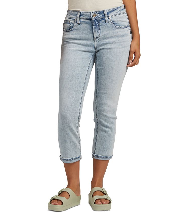 Silver Jeans Co. Women's Elyse Mid-Rise Capri Jeans - Macy's