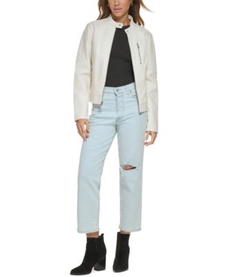 Women's Faux Leather Biker Jacket