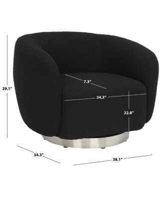 Bernard 38" Boucle Swivel Accent Chair