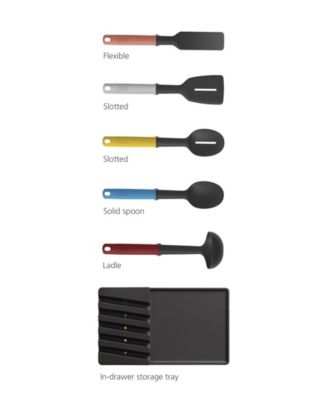 Elevate Utensils Store 5-Piece Utensil Set with in-Drawer Storage Tray