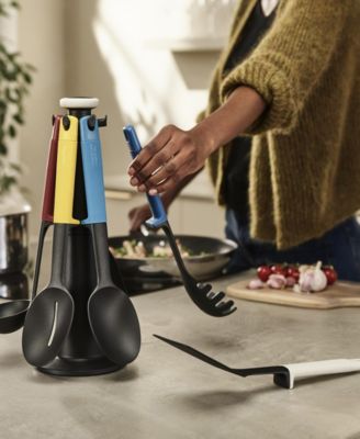 Elevate Carousel 6-Piece Utensil Set with Rotating Storage Stand