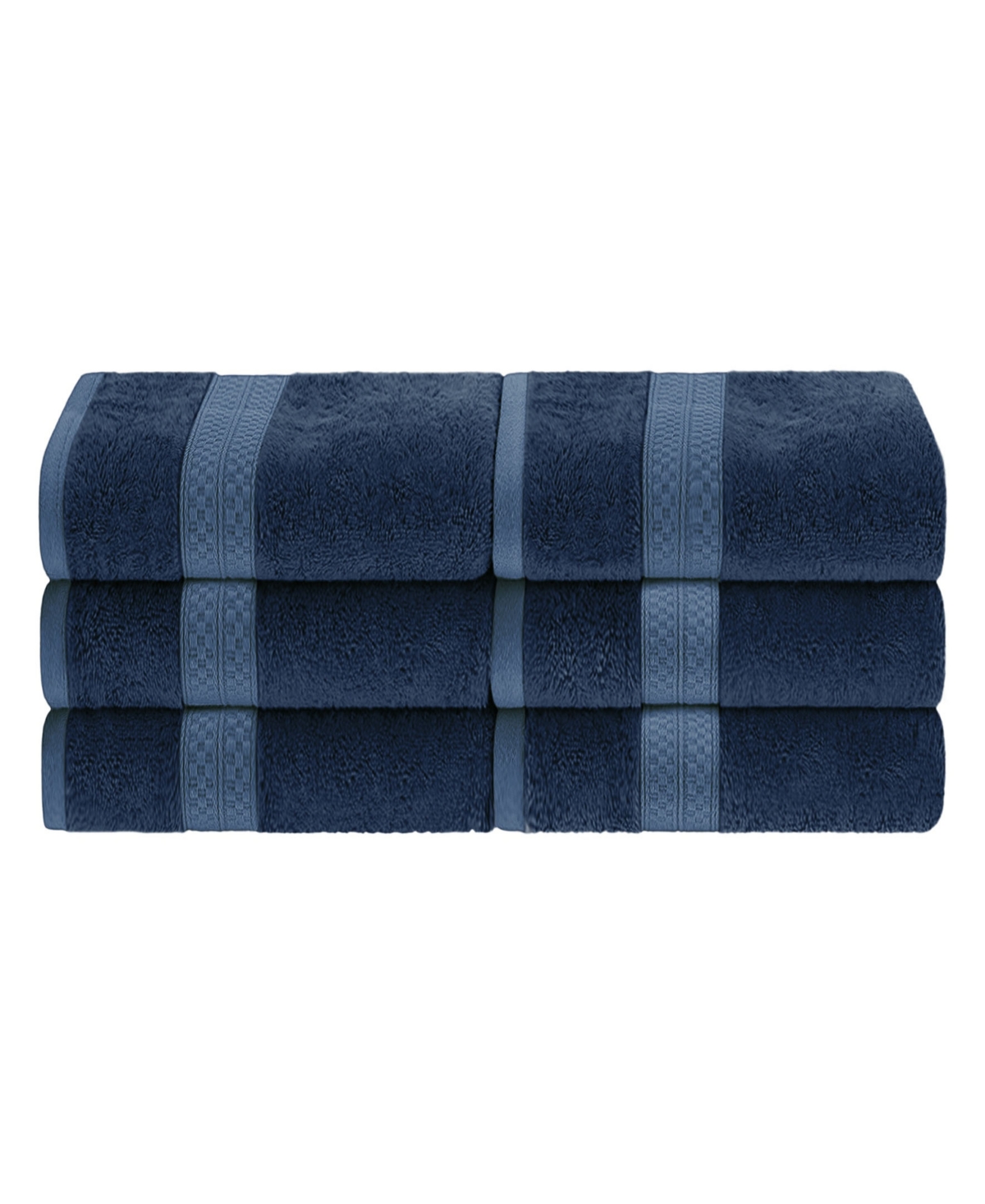 Superior Rayon From Bamboo Blend Ultra Soft Quick Drying 6 Piece Hand Towel Set, 30" L X 16" W In Royal Blue