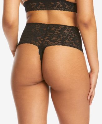 Women's Retro Lace Crotchless Thong