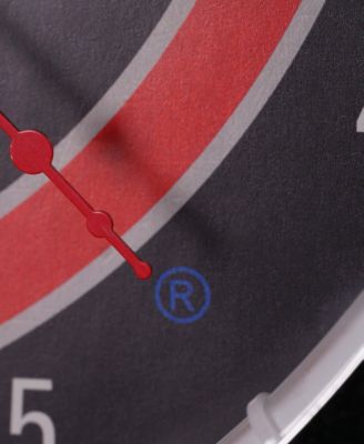 Shelby Retro Round Neon Wall Analog Clock with Pull Chain, 14.5"