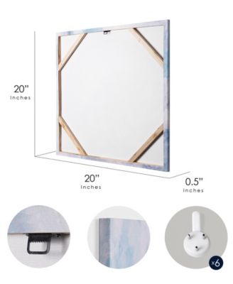 Coastal Beach Seashells Starfish 4 Piece Canvas Art Set, 20" x 20"