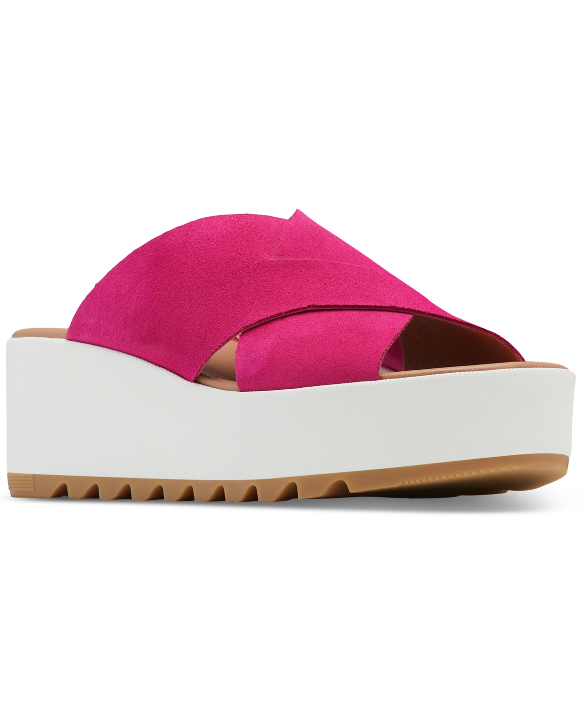 SOREL Cameron Flatform Mule in Fuchsia Fizz/ Size 6