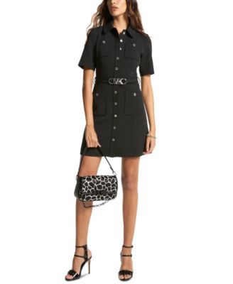 Michael kors black shift dress discount