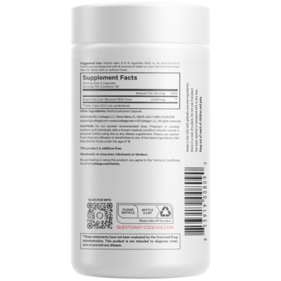 Grass Fed Beef Liver Supplement Superfood, Freeze Dried Non-Defatted, Desiccated Beef Liver Glandulars Bovine Pills Beef Vitamins 180 Capsules