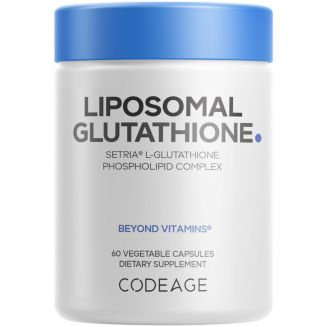 Codeage Liposomal Glutathione Supplement - Pure Reduced Setria L-Glutathione, Liposomal Delivery, Encapsulated Glutathione Powder Pills 60 Capsules