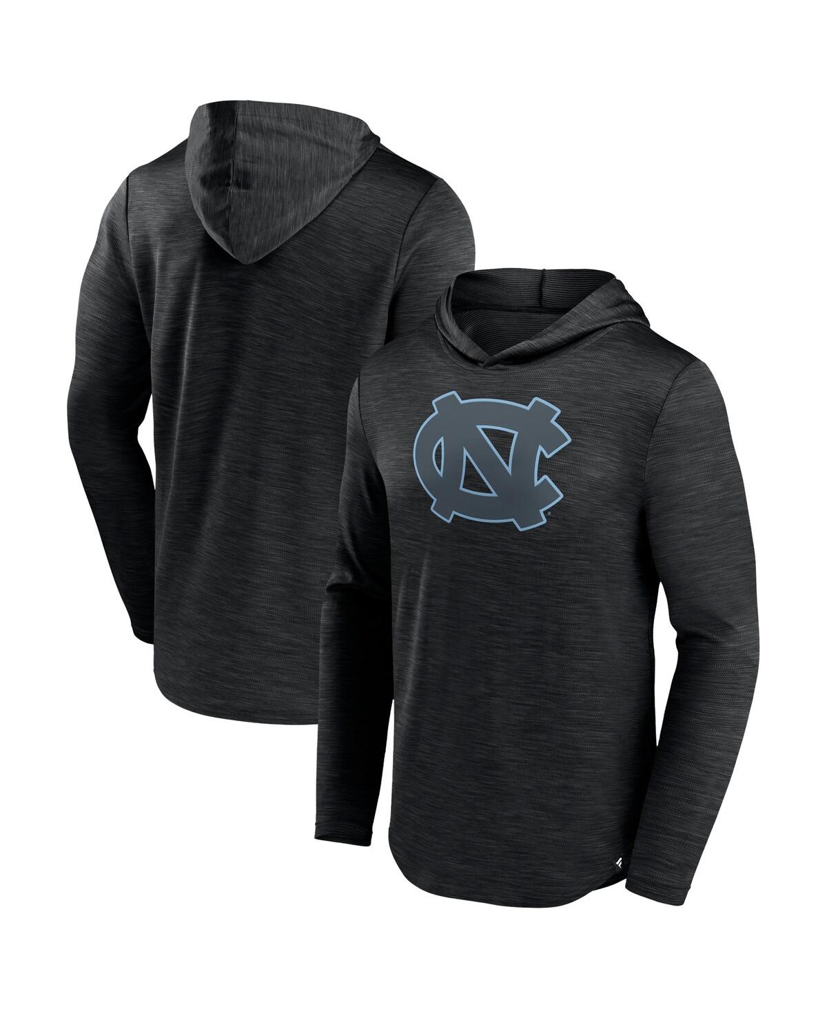 Fanatics Men's  Branded Heather Black North Carolina Tar Heels Transitional Hoodie T-shirt In Heather Black