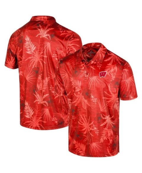 Мужское поло Colosseum Wisconsin Badgers Palms Team Polo Shirt, цвет: Красный