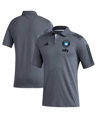 Men's Gray Charlotte FC 2023 On-Field Training Polo Shirt