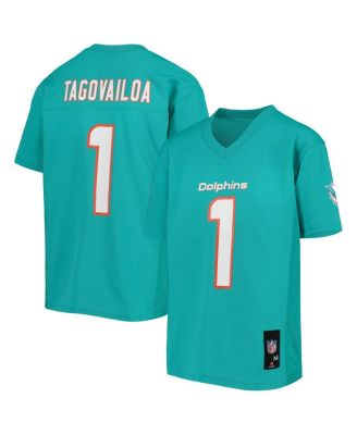 Big Boys Tua Tagovailoa Aqua Miami Dolphins Replica Player Jersey