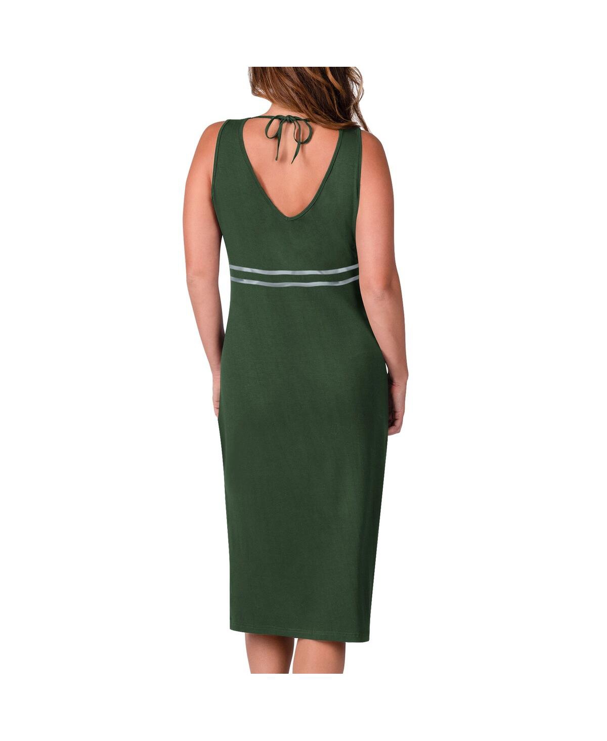 Shop G-iii 4her By Carl Banks Women's  Green Michigan State Spartans Training V-neck Maxi Dress