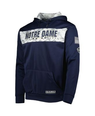 Men's Navy Notre Dame Fighting Irish OHT Military-Inspired Appreciation Team Color Pullover Hoodie