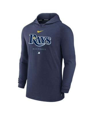 Men's Heather Navy Tampa Bay Rays Authentic Collection Early Work Tri-Blend Performance Pullover Hoodie