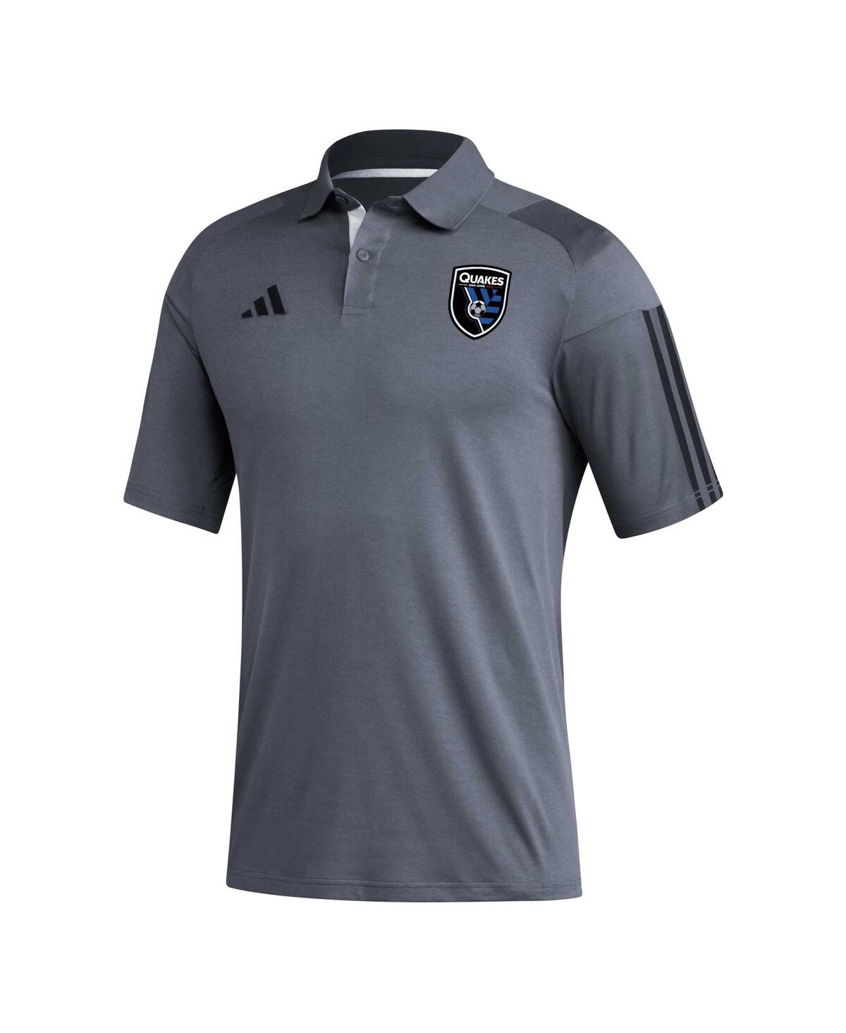 Shop Adidas Originals Men's Adidas Gray San Jose Earthquakes 2023 On-field Training Polo Shirt