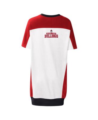 Women's G-III 4Her by Carl Banks White Georgia Bulldogs Home Run T-shirt  Dress - Macy's