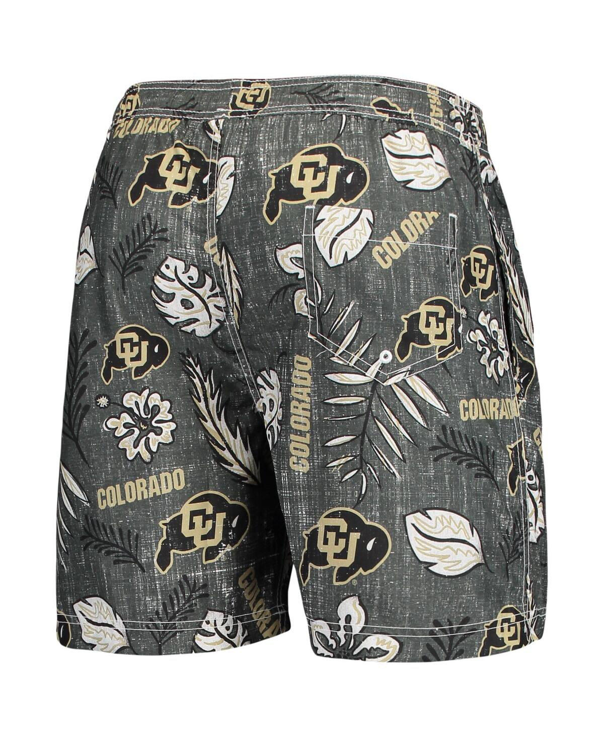 Shop Wes & Willy Men's  Black Colorado Buffaloes Vintage-inspired Floral Swim Trunks