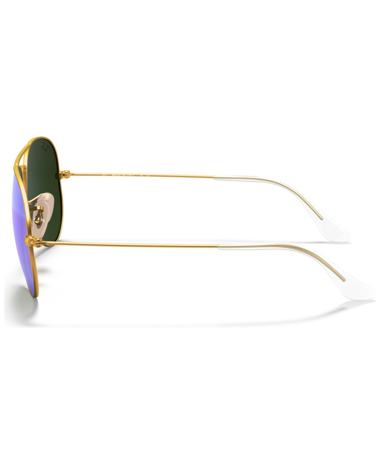 Женские солнцезащитные очки Ray-Ban Sunglasses, RB3025 Aviator Mirror, цвет: Золотой / Синий — фото 3