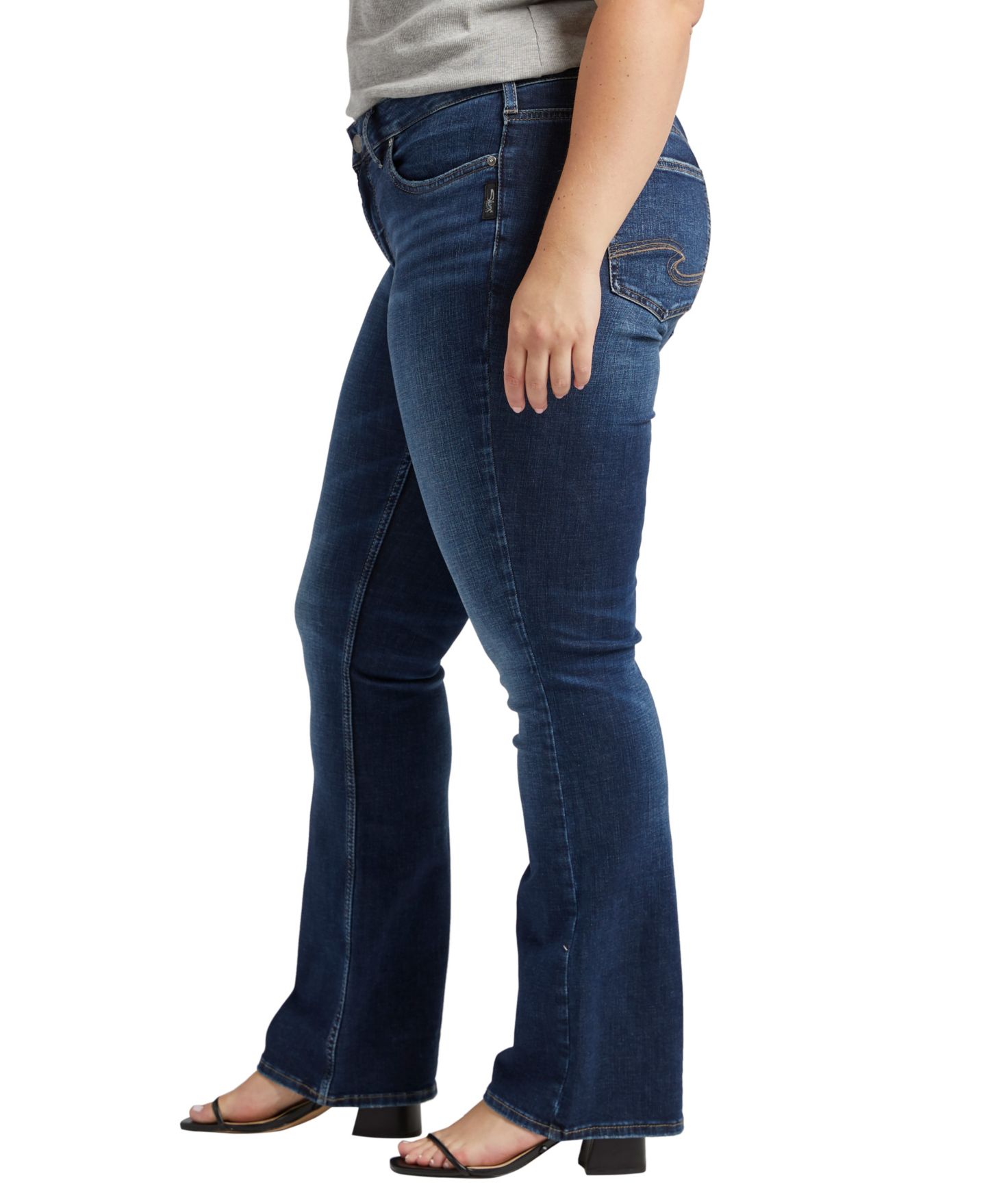 Женские джинсы Silver Jeans Co. Plus Size Suki Slim Bootcut, цвет: Индиго — фото 3