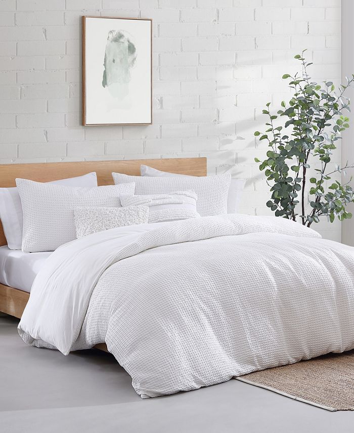 DKNY Modern Waffle 3 Piece Comforter Set, King Macy's