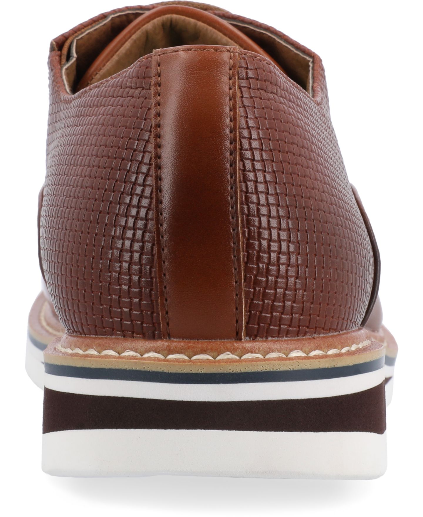 Мужские туфли Vance Co. Weber Plain Toe Hybrid Dress Shoes, цвет: Каштановый — фото 3