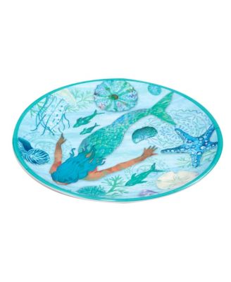 Serene Seas Melamine Platter, Set of 2