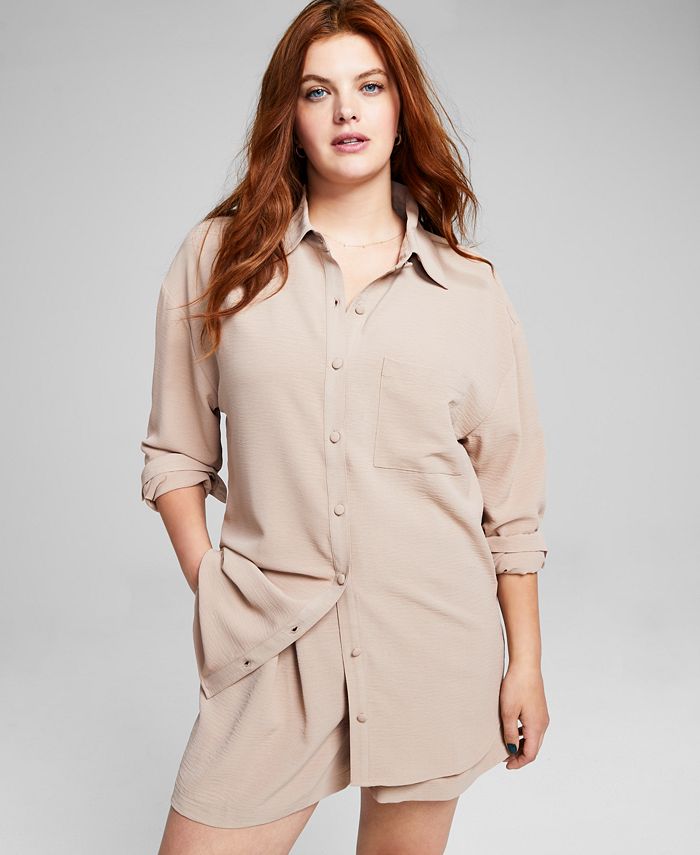 And Now This Women's Oversized ButtonDown Shirt, Created for Macy's