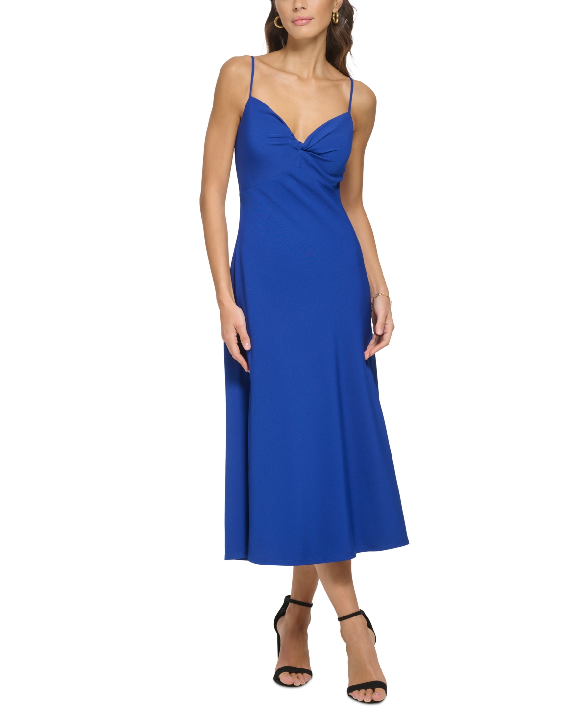 guess royal blue dress I Guess So Mini Dress Blue Polka Dot