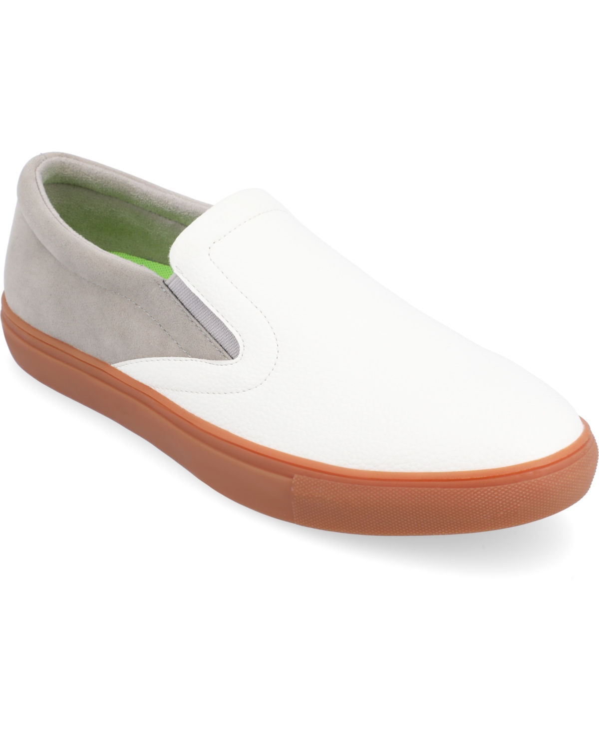 Vance Co. Wendall Vegan Leather Slip-on Sneaker In White