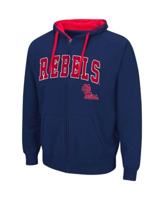 Men's Navy Ole Miss Rebels Big and Tall Full-Zip Hoodie