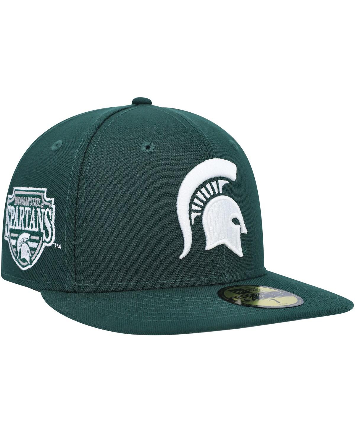 Men's New EraMichigan State Spartans Patch 59FIFTY Fitted Hat - Green