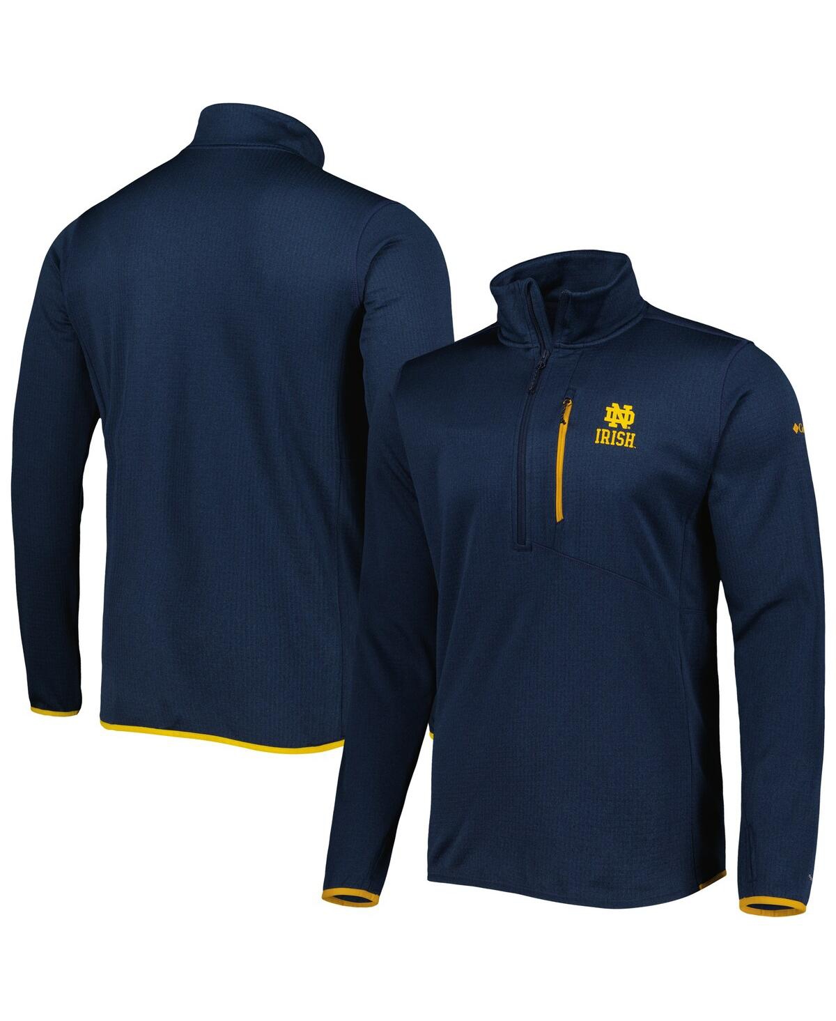 Men's ColumbiaNotre Dame Fighting Irish Park View Omni-Wick Half-Zip Top - Navy
