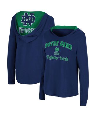 Women's Navy Notre Dame Fighting Irish Catalina Hoodie Long Sleeve T-shirt