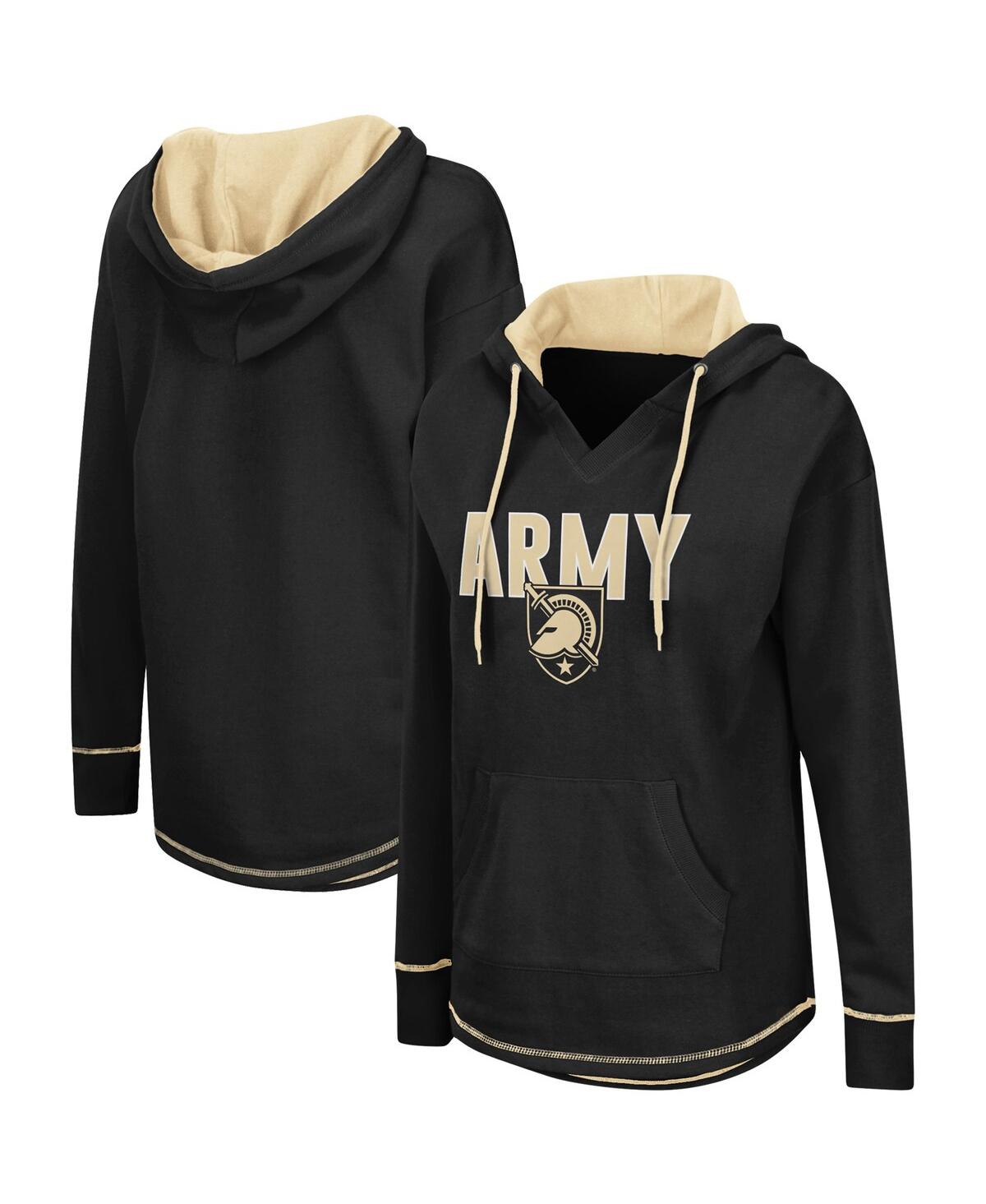 Colosseum Black Army Black Knights Tunic Pullover Hoodie In Black