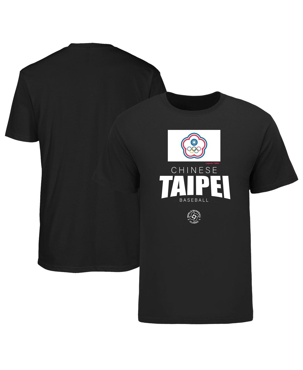 Legends Men's  Black Chinese Taipei Baseball 2023 World Baseball Classic Federation T-shirt