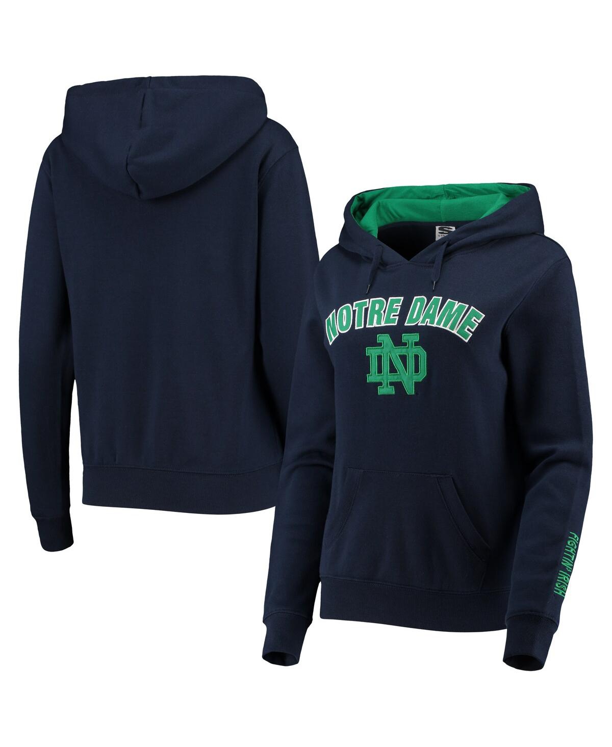Colosseum Women's Navy Notre Dame Fighting Irish Arch And Logo 1 Pullover Hoodie