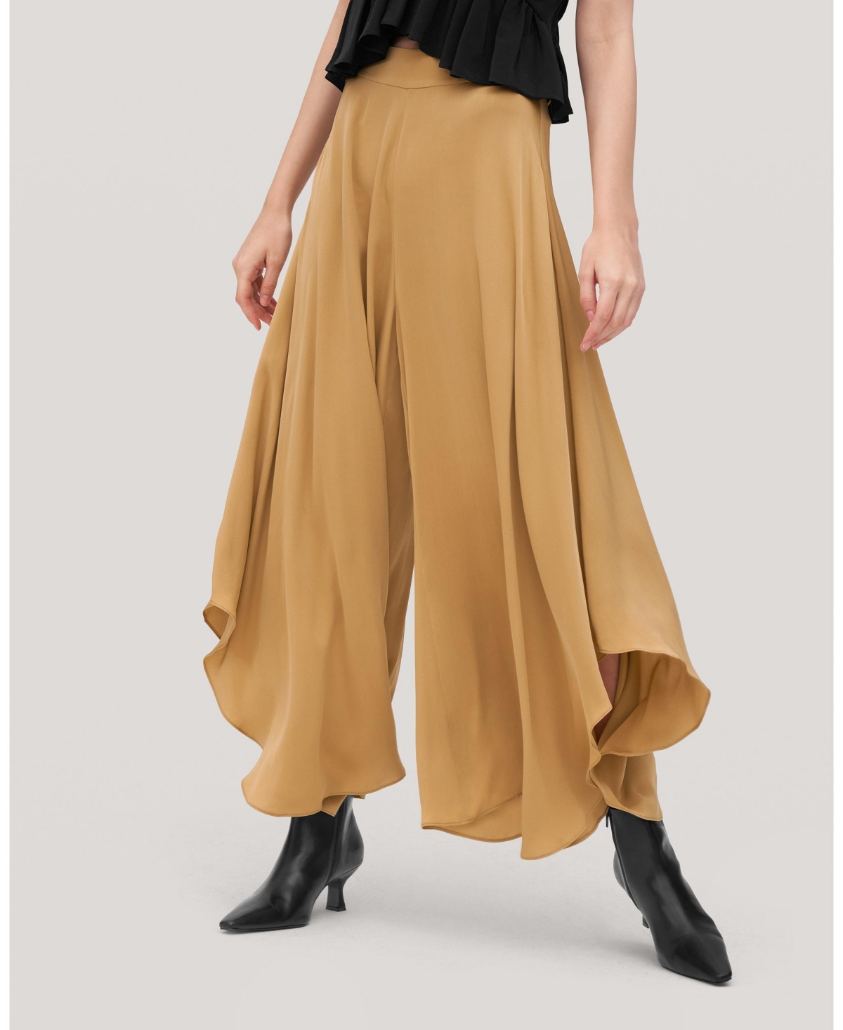 Lilysilk Wide-legged Silk Pants For Women In Yellow