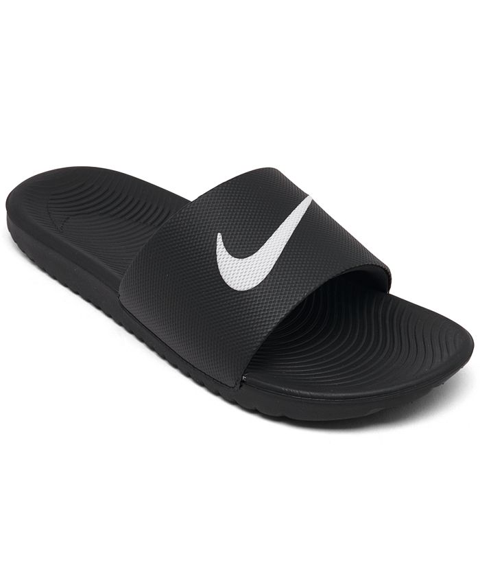 eetpatroon pensioen Imperialisme Nike Big Kids' Kawa Slide Sandals from Finish Line - Macy's