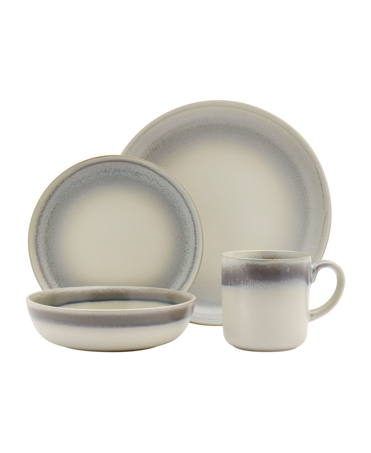 Tabletops Gallery Iridescent 16 Pc Dinnerware Set, Service for 4 - White