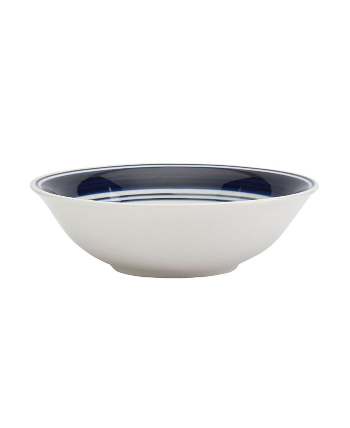 Tabletops Gallery Blue Stripe 16PC Dinnerware Set, Service for 4 Macy's