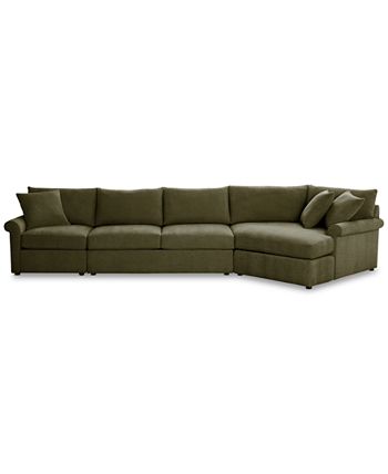 Cuddler Chaise Sectional Sofa
