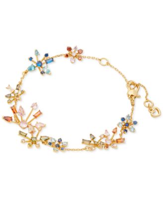 kate spade new york - Gold-Tone Firework Floral Line Bracelet