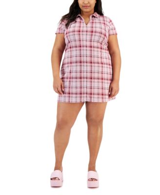 FULL CIRCLE TRENDS - Plus Size Printed Jacquard Fit & Flare Dress