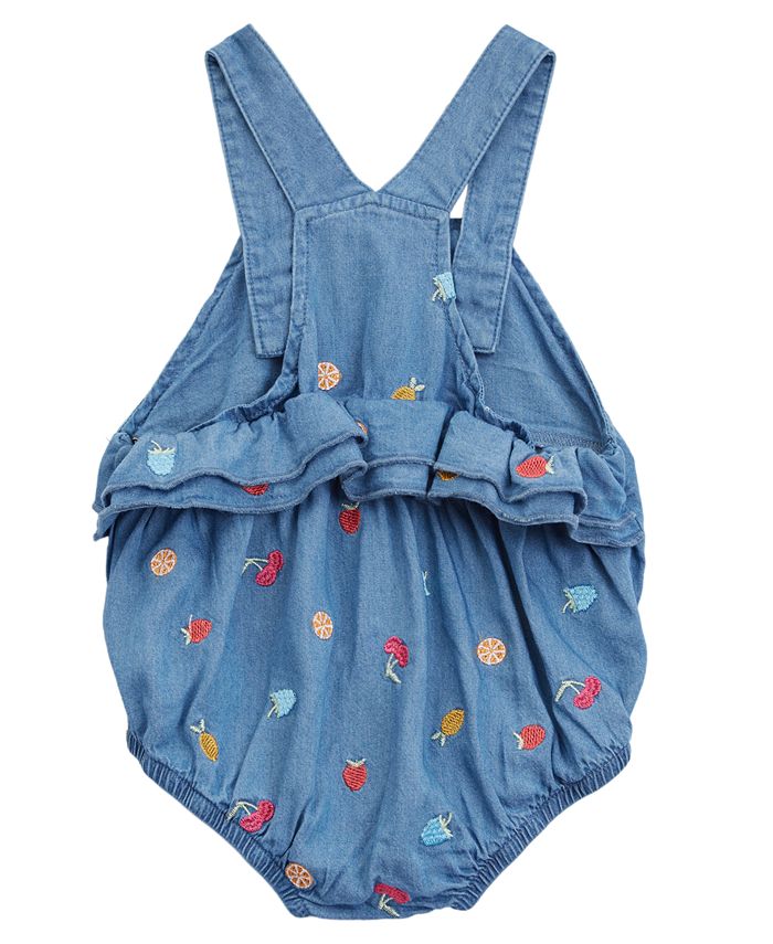 GUESS Baby Girls Bodysuit and Chambray Bubble Overalls, 2 Piece Set