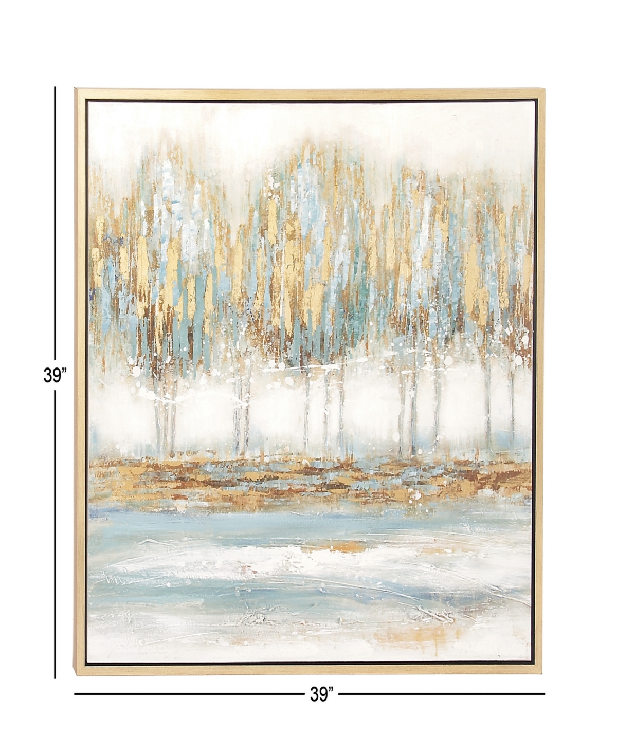 Rosemary Lane Canvas Tree Framed Wall Art with Gold-Tone Frame, 39